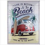 VW Bus, Beach  20x30cm  /  200068