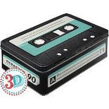 Vorratsdose Flach L /Achtung / Retro Cassette  / 2,5L  /  200119