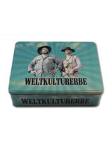 Kult Dose, Weltkulturerbe blau, Vorratsdose Flach / B-TO3