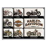 Harley-Davidson Model Chart, Magnet-Set  9x2x7cm  /  83102