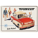 Trabant Gute Fahrt, Berlin,  Blechpostkarte   10x14cm  /  16325