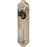 Route 66 Bike Map  Thermometer  6,5x28cm  /  80327