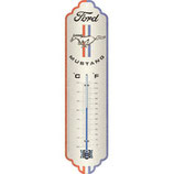 Ford Mustang - Horse & Stripes Logo  Thermometer 28x6,5cm  /  80338