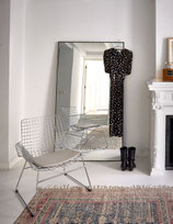 Metal Wire Lounge Chair Silber mit Sitzkissen von HK Living