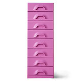 Pinker Schrank mit 8 Fächer