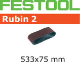 Schleifbänder Mix; L533x75 mm Rubin 2