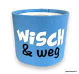 Klopapier-Manchette ★ Wisch & Weg ★ hellblau