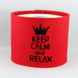 Klopapier-Manchette ★ Keep Calm and Relax ★ rot