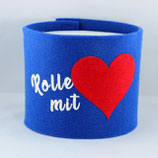 Klopapier-Manchette ★ Rolle mit Herz ★ royalblue