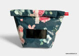 ★ Lunchbag ★ Robin Flowers ★ jeansblau
