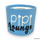 Klopapier-Manchette ★ Pipi Lounge ★ hellblau