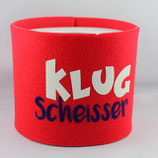 Klopapier-Manchette ★ Klug Scheisser ★ red