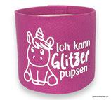 Klopapier-Manchette ★ Einhorn - Ich kann Glitzer pupsen ★ rosa