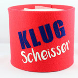 Klopapier-Manchette ★ Klug Scheisser ★ red