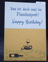 P1326, 2er Set Postkarten, Birthday und Schaumparty