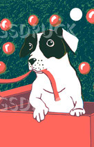 4 Geschenkanhänger  Geschenkehund