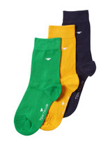 Tom Tailor Socken 3er Pack grün, gelb, dunkelblau