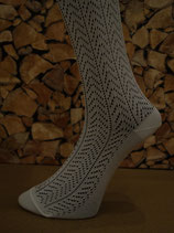 Kniesocken weiss, Muster 4