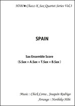 SPAIN 　Sax Ensemble Score (S.Sax + A.Sax + T.Sax+ B.Sax)