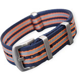 navy grau orange gestreift