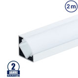 LED Profil 45° Winkel Weiß 2m SET OP