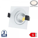 8W LED COB Einbauleuchte Eckig Schwenkbar