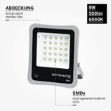 8W LED Fluter solar-betrieben inkl. Akku 3,2V/6Ah