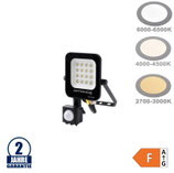 10W LED SMD Fluter City Line weiss mit Bewegungsmelder