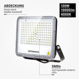 100W LED Fluter Professional Schwarz Neutralweiß