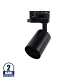 3-Phasen Schienenstrahler mit GU10-Fassung Aluminium Schwarz