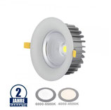 40W LED COB Einbauleuchte Rund 60° TÜV, diverse Farben