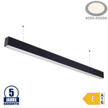 40W LED Linearleuchte Slim Professional mit Abhängung Schwarz Neutralweiß