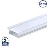 LED Profil 41x10mm Eloxiert Einbau 2m SET