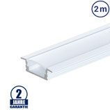 LED Profil Einbau Weiß 2m SET OP