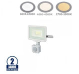 10W LED SMD Fluter City Line weiss mit Bewegungsmelder