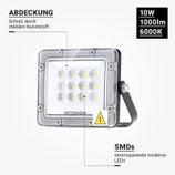 10W LED Fluter Professional Schwarz