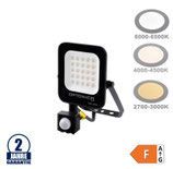 20W LED SMD Fluter schwarzes Gehäuse mit Bewegungsmelder