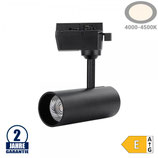 12W LED 1 Ph. Schienenstrahler Schwarz