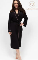 Bonnie Jersey Robe in Black