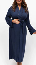 Caroline Jersey Dress Gown in Navy