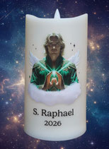 energetisierte LED-Engelkerze Erzengel Raphael