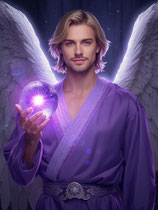 CZ Card - Archangel Zadkiel Medicine - Sacred Flow by Teresa Rubiolo 2025