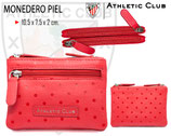 ATHLETIC CLUB MONEDERO PIEL ROJA