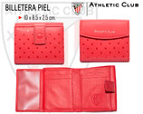 ATHLETIC CLUB MONEDERO PIEL ROJA