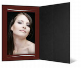 Atelier map voor foto 13 x 18 cm. Bordeaux met zilverstreep
