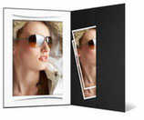 Atelier map voor foto 13 x 18 cm. Wit met zilverstreep