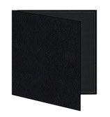 Mini album zwart/zwart geribbeld