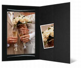 Atelier map voor foto 13 x 18 cm. Zwart met zilverstreep