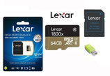 Lexar Professional 64 GB Micro SD kaart (snelle SD kaart)