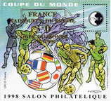 Bloc CNEP27 Coupe du monde de football surchargé or - 1998 Neuf**